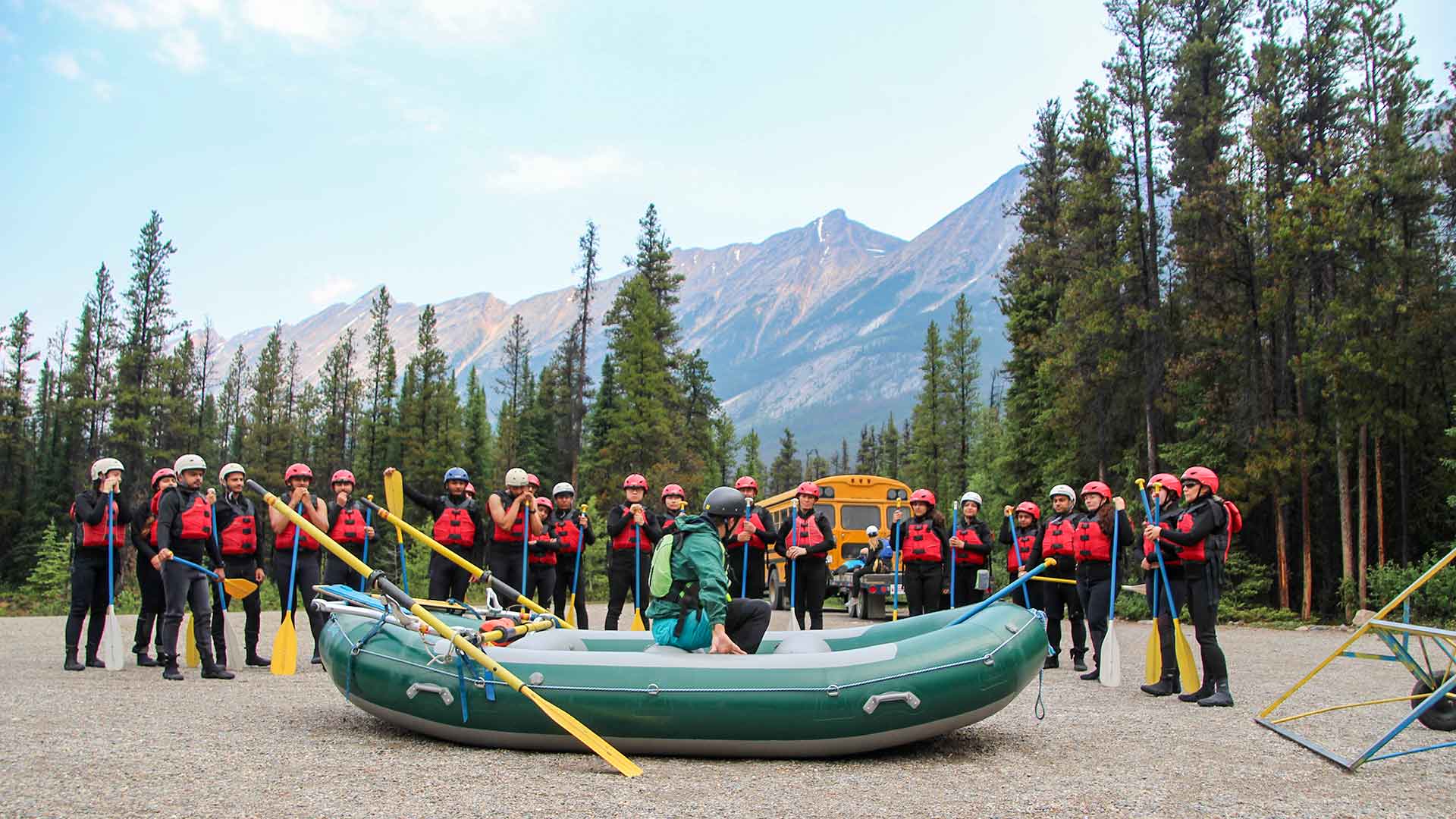 Sunwapta River Class III rapids Jasper
