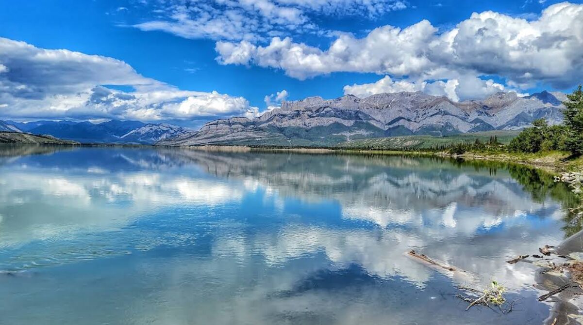 jasper-lake-jasper-ab athabasca falls jasper national park waterfall